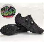 Chaussures de vlo route - homme - noir / cu - spd cales - entranement sportif en plein air