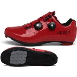 Chaussure vlo route - homme - rouge - spd cales - entranement sportif en plein air