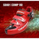 Chaussures de vlo de route pour hommes sidebike - rouge - respirantes et tanches