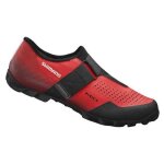 Chaussures de vlo vtt - shimano - sh - mx100 - rouge - taille 44 eu - respirantes