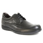 Chaussures de ville � lacets en cuir noir pour adulte - marque - mod�le - confortable et d�contract�