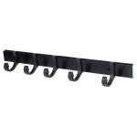 Che pat�re murale en aluminium de salle de bain pour crochet de serviette noir