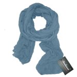 Ch�che �charpe double tr�s long 3 m�tres 100% coton foulard touareg gris moyen