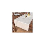 Chemin de table 40x180 cm luxury blanc par soleil docre