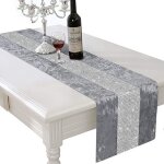 Chemin de table avec bande de diamants chemins de commode rectangulaires pour table  manger - 32 * 180cm ...