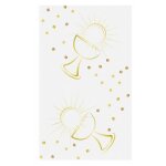 Chemin de table - calice - blanc et dor� - 28 cm x 5 m - int�rieur - �l�gance chic