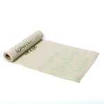 Chemin de table lin baptme 28 cm x 5 m or / beige ivoire crme cru naturel taupe