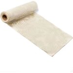 Chemin de table lin palmier dor 28cm x 5m
