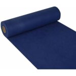 Chemin de table - soft - 24 m x 40 cm - bleu fonc - non tiss - 50 gr / m