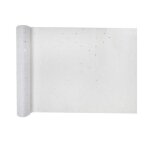 Chemin de table en tissu organdi blanc - no name - strass brillants - 30 cm x 5 m - elégance - chic Chemin de table en tissu organdi blanc - no name - strass brillants - 30 cm x 5 m - elégance - chic