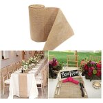 Chemin de table en toile de jute jute rustique d�coration de la maison et emballage cadeau 1 rouleau ...