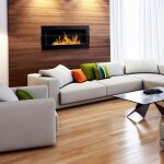 Chemine biothanol - astralis - 90x40 cm - noir structurel - en acier - style moderne