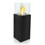 Chemine biothanol liliin aufun quadrat pour intrieur - extrieur flammes superbes de jardin