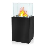 Chemine biothanol liliin - modle rechteck - intrieur - extrieur - flammes magnifiques de jardin