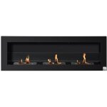 Chemin�e bio�thanol - homcom - murale encastrable - 3 br�leurs 3 l au total - environ 3 h de dur�e de ...