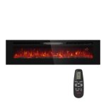 Chemin�e d�corative klarstein avec flammes led chemin�e �lectrique avec chauffage 1800 w t�l�commande ...