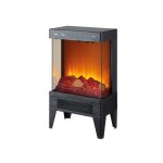 Cheminée électrique de 2kw au design moderne noir noir Cheminée électrique de 2kw au design moderne noir noir
