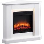 Chemine lectrique balderia candela - chemine dangle chauffage 2000 w - blanc