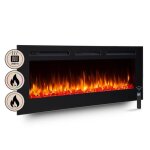 Chemine lectrique balderia fiamma 60 - chemine encastrable chauffage 2000 w - noir