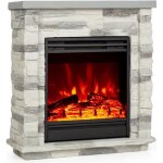 Chemine lectrique - klarstein lienz - 1800 / 900 w - flammes led - gris