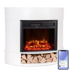 Chemine lectrique - klarstein loloru - radiateur soufflant 900 - 1800 w minuterie tlcommande - contrle ...