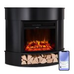 Chemine lectrique - klarstein loloru - radiateur soufflant 900 - 1800 w minuterie tlcommande - contrle ...