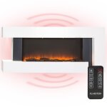 Cheminée électrique klarstein studio light & fire 2 - effet flamme led - blanc Cheminée électrique klarstein studio light & fire 2 - effet flamme led - blanc