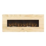 Chemin�e �lectrique panoramique avec �clairage led dambiance et panneau frontal en mdf