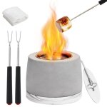 Chemine de table - zgeer - bton - thanol - intrieur / extrieur - design minimaliste