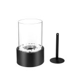 Cheminée de table au bioéthanol noir naizy - modèle typ a - socle en acier inoxydable et verre trempé ... Cheminée de table au bioéthanol noir naizy - modèle typ a - socle en acier inoxydable et verre trempé ...