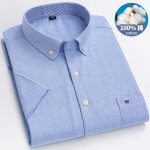 Chemise 100% coton chemise à manches courtes oxford respirante pour homme chemise oversize rayée à carreaux ... Chemise 100% coton chemise à manches courtes oxford respirante pour homme chemise oversize rayée à carreaux ...