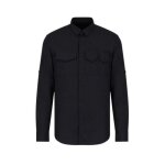 Chemise armani exchange - rf. 3kzc16 - znjxz - 1200 - noir - col chemise - manches longues
