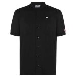 Chemise de baseball - lonsdale - noir - manches courtes - tissu respirant - logo brod�