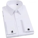 Chemise blanche homme slim fit business poignet mousquetaire manches longues chemise elegant couleur ... Chemise blanche homme slim fit business poignet mousquetaire manches longues chemise elegant couleur ...