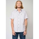 Chemise blanche imprim�e homme kalon - kaporal - coupe slim - manches courtes - col chemise