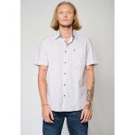 Chemise blanche imprim�e homme kalon - kaporal - slim - manches courtes - poche poitrine