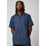 Chemise bleu homme 100% coton kalas - kaporal - coupe regular - manches courtes - col chemise