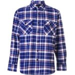 Chemise bleue a carreaux homme en flanelle dunlop workwear