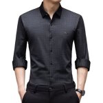 Chemise business stretch homme manches longues chemise carreaux regular fit couleur unie tissu infroissable ...