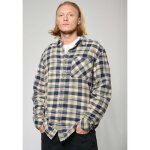 Chemise � carreaux bleu et beige homme - kaporal - bowy - coupe regular - manches longues - col chemise ...