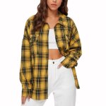 Chemise carreaux - funmoon - manches longues - col montant - multicolore - regular Chemise carreaux - funmoon - manches longues - col montant - multicolore - regular