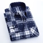 Chemise carreaux homme manches longues casual - insfity - printemps et automne - bleu - col chemise