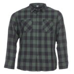 Chemise  carreaux - urban classics - vert et noir - manches longues - col classique - 100% coton