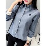Chemisechemisiers dhiver trs pais pour femmes chemises dcontractes  manches longues col rabattu ...