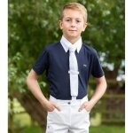 Chemise de concours quitation manches courtes enfant premier equine mini antonio - blue - 5 / 6 ans