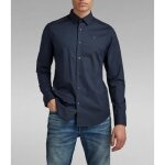 Chemise coton cintr�e - g - star raw - bleu - manches longues - col classique - homme