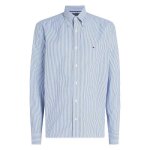 Chemise coton raye droite