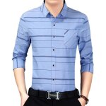 Chemise cotton sans repasser rayures casual style homme chemise sans repasser à manches longues coupe ... Chemise cotton sans repasser rayures casual style homme chemise sans repasser à manches longues coupe ...