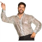 Chemise disco argent adulte xxl gris argent