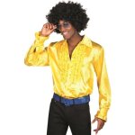 Chemise disco - homme jaune - noir - motifs jaunes - id�ale pour soir�es